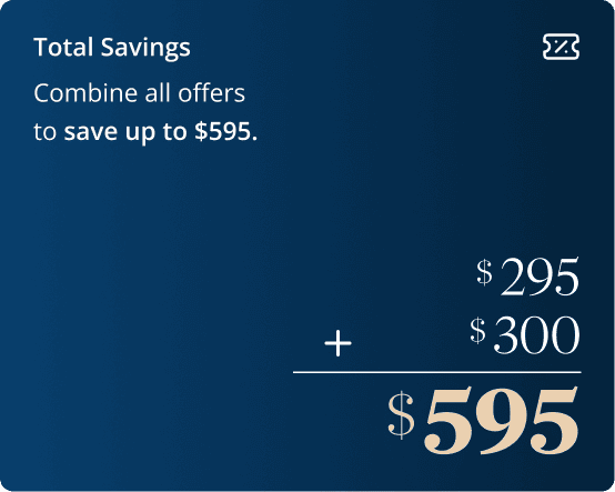 Total $595 potential savings