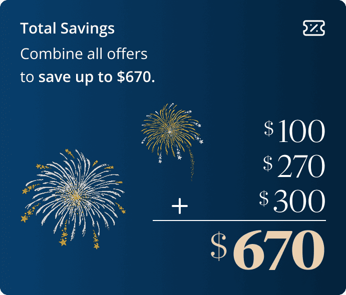 Total savings of $670