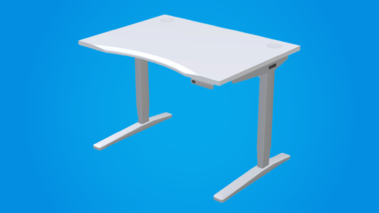 Clearance height adjustable desk