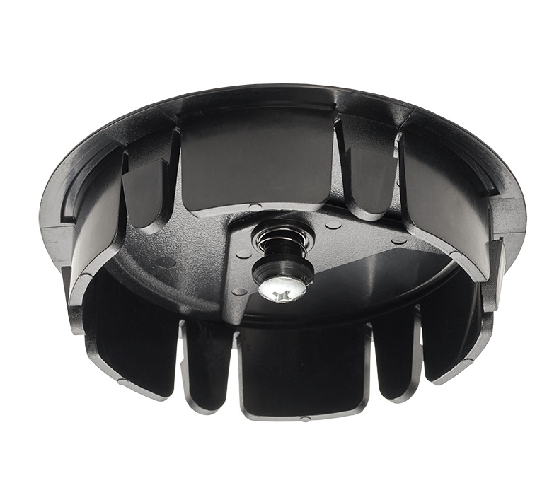 Close-up of flexible "fingers" on a Grommet Cover for UPLIFT Standing Desks