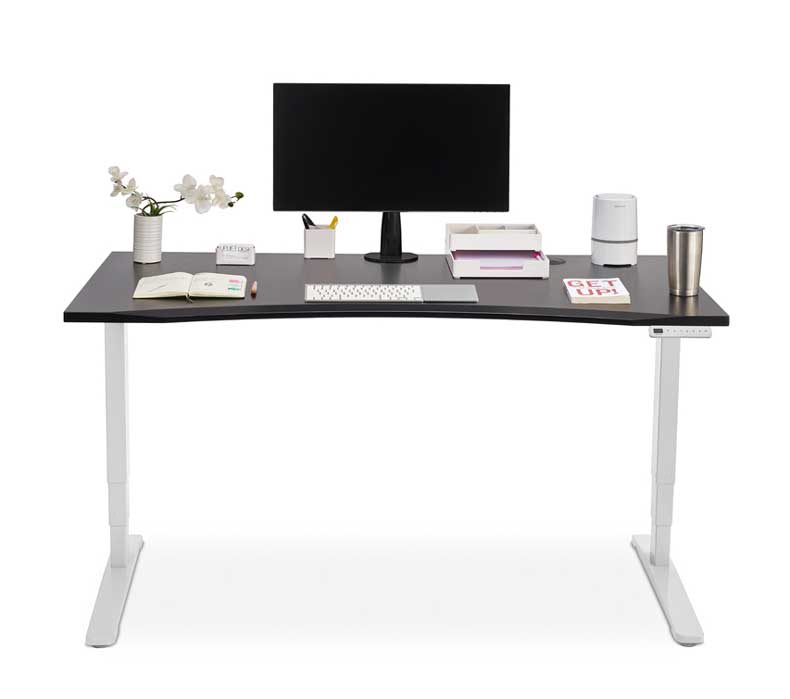 60" x 30" Black Eco Curve Standing Desk