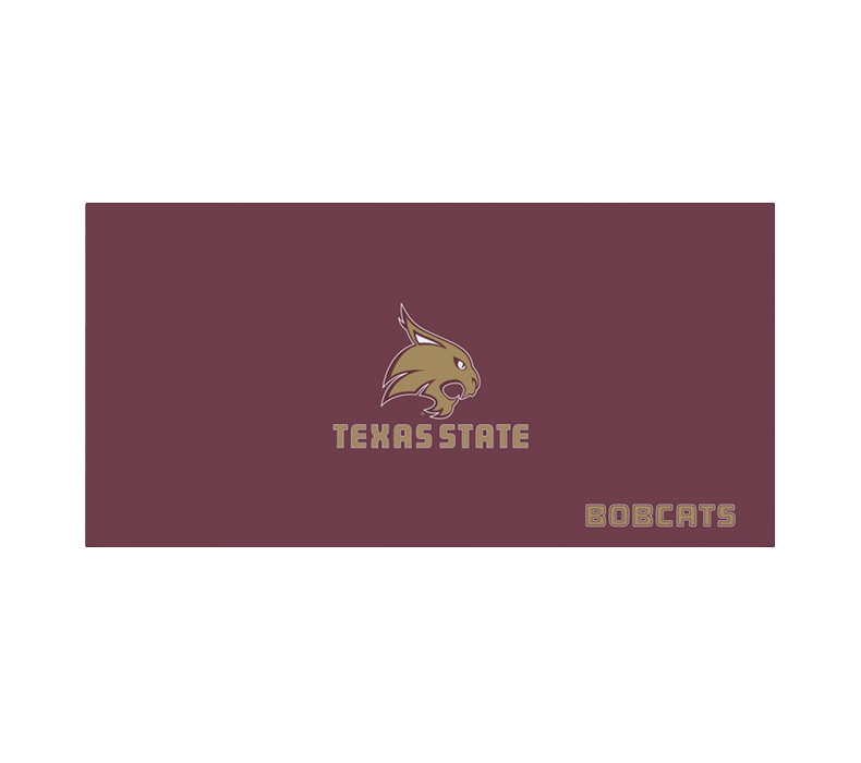 Collegiate desktop featuring Texas State branding with text saying, Bobcats