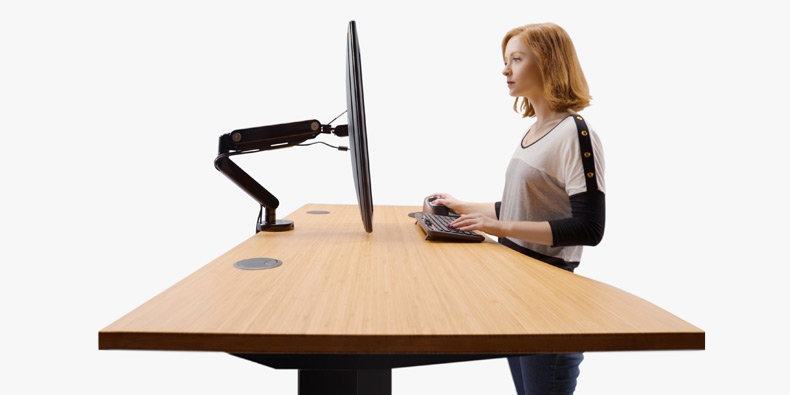 bamboo desktop with ergo edge