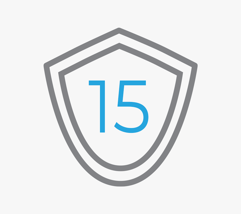 15-year warranty icon