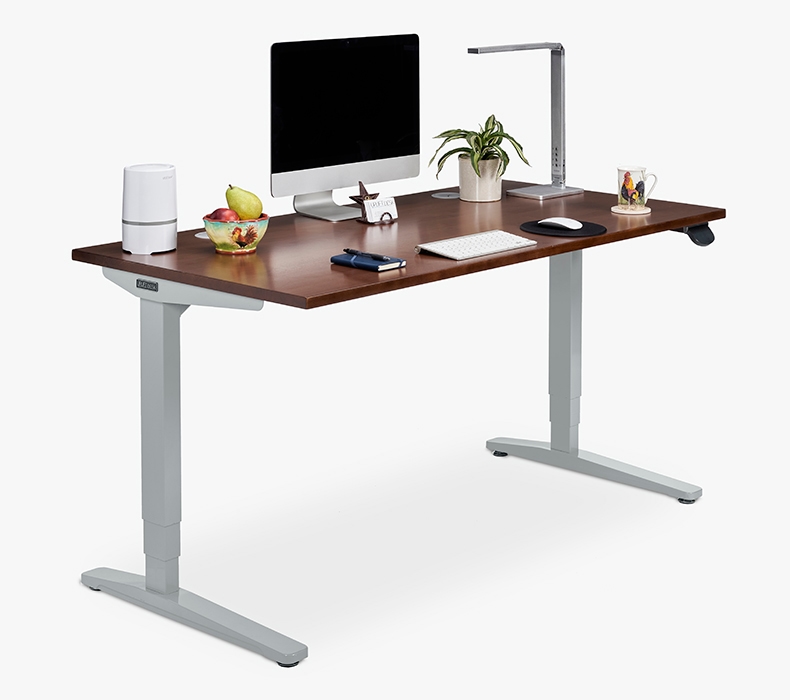 60” x 30” Dark Rubberwood Solid Wood Standing Desk