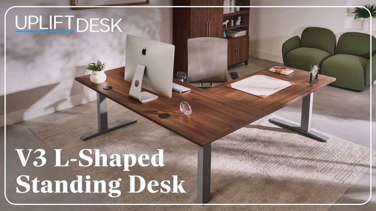 L-Shaped Standing Desk | UPLIFT Desk