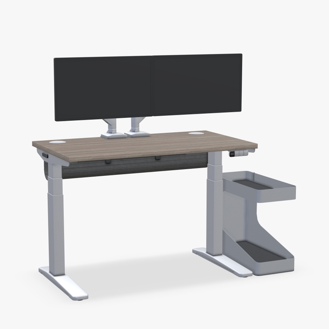 Uplift standing desk with custom laminate desktop