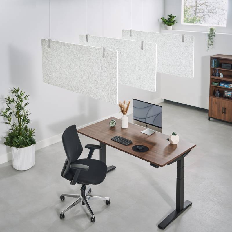 Rectangular Acoustic Hanging Panels by UPLIFT Desk in Light Gray