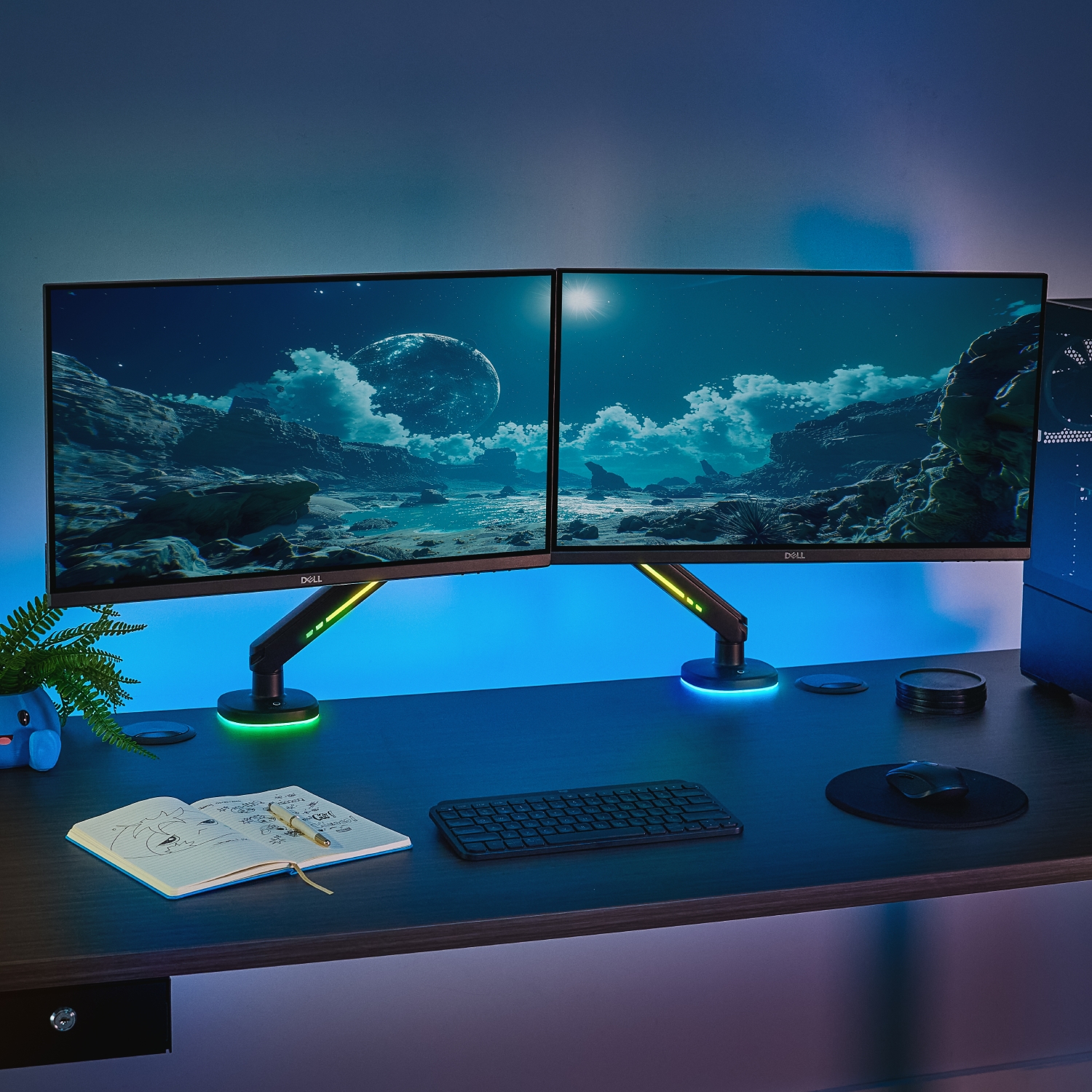 Two Domain RGB Single Monitor Arms by UPLIFT Desk
