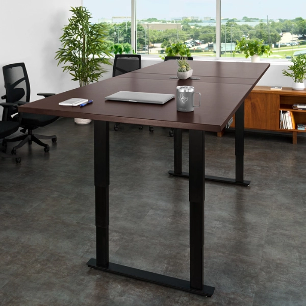 conference table with laminate black frame