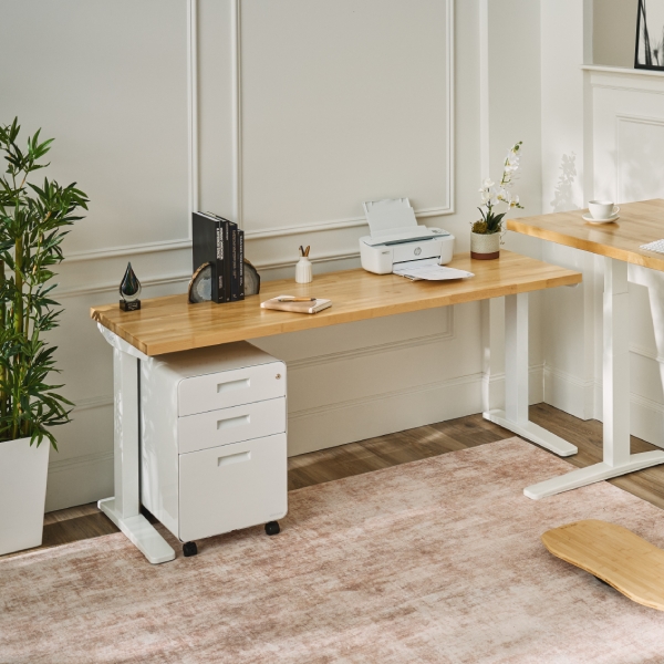 Seated Height 2-Leg Table by UPLIFT Desk