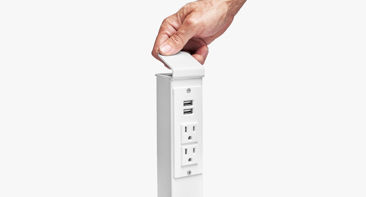 Someone picking up a Power Tower by the convenient handle