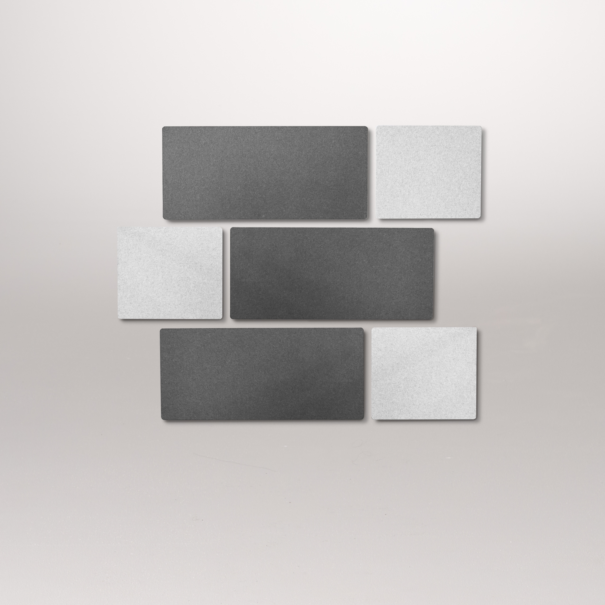 UPLIFT Rectangular Acoustic Wall Panels in Dark Gray and Light Gray