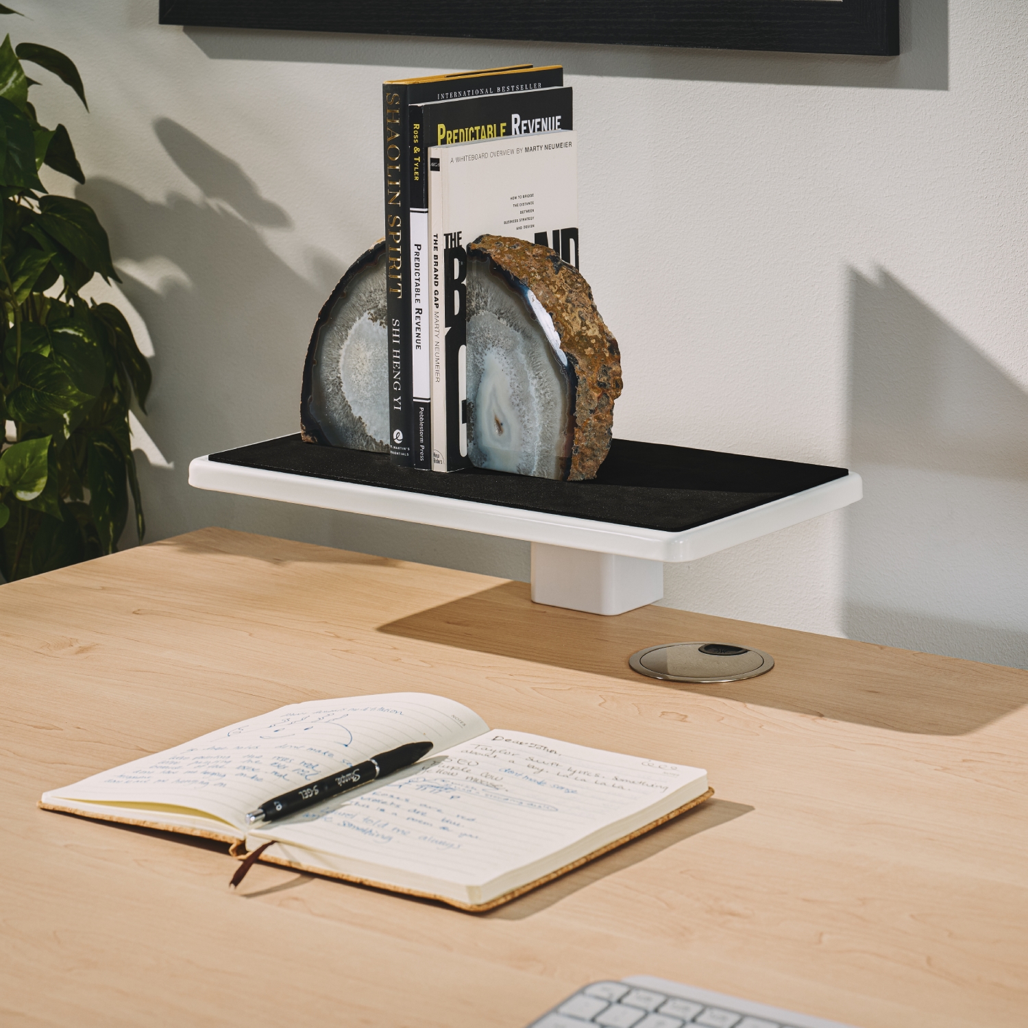 Desk Shelf or Monitor Stand by UPLIFT Desk in White