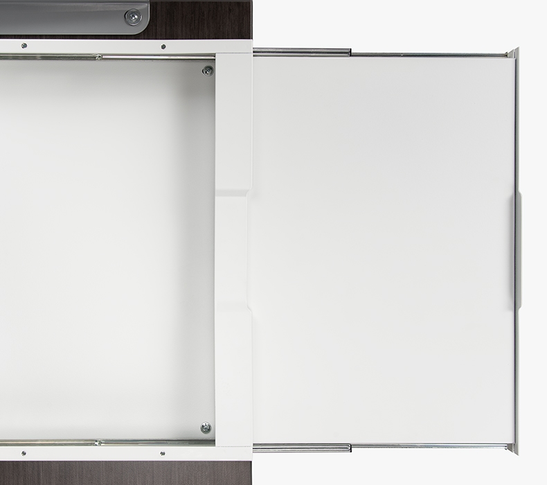 An Open Slim Desk Drawer