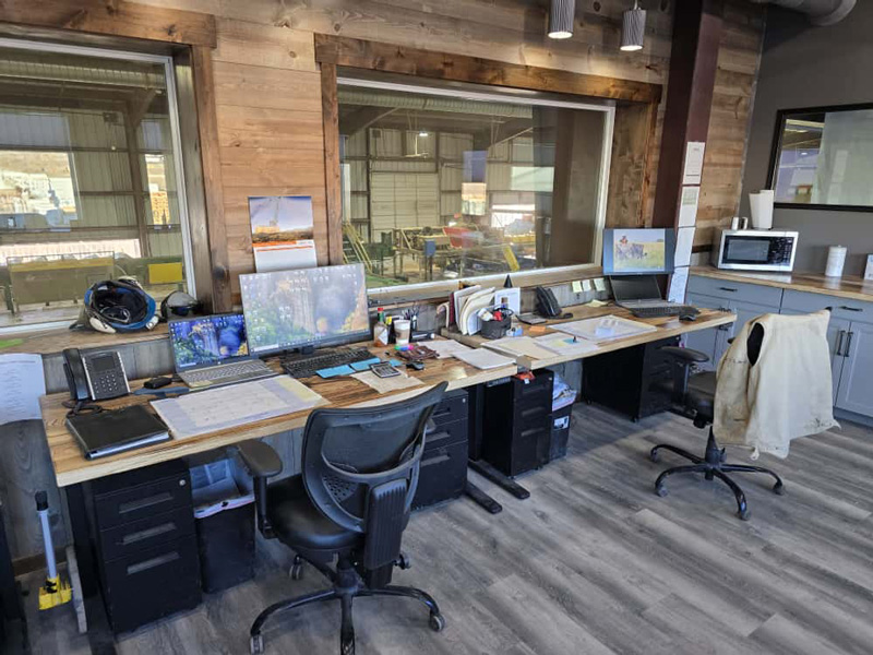 Forest Product Distributors office space featuring UPLIFT Desk standing desks and accessories.