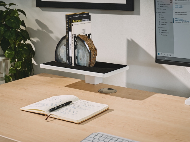 Desk Shelf or Monitor Stand in white