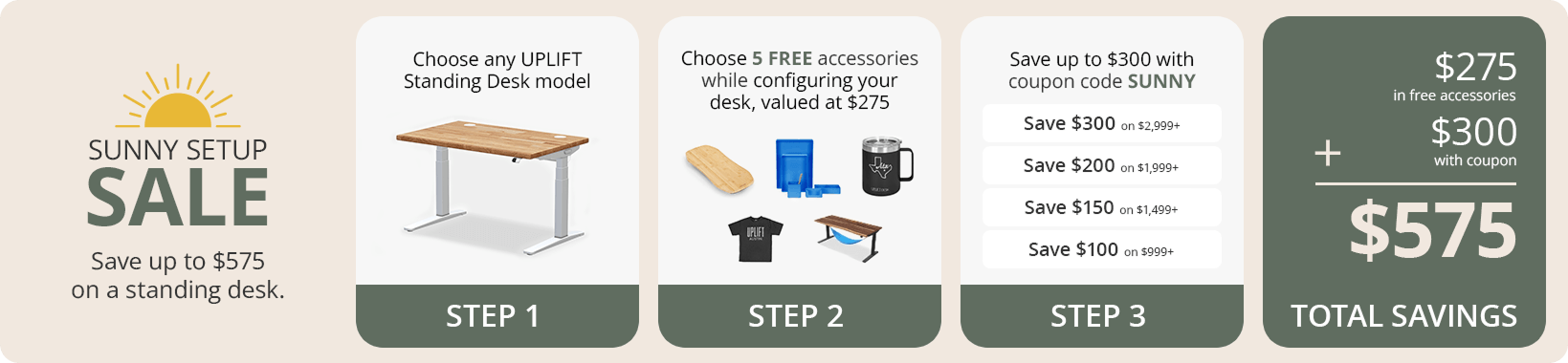 Sunny Setup Sale Save up to $575 on a Standing Desk