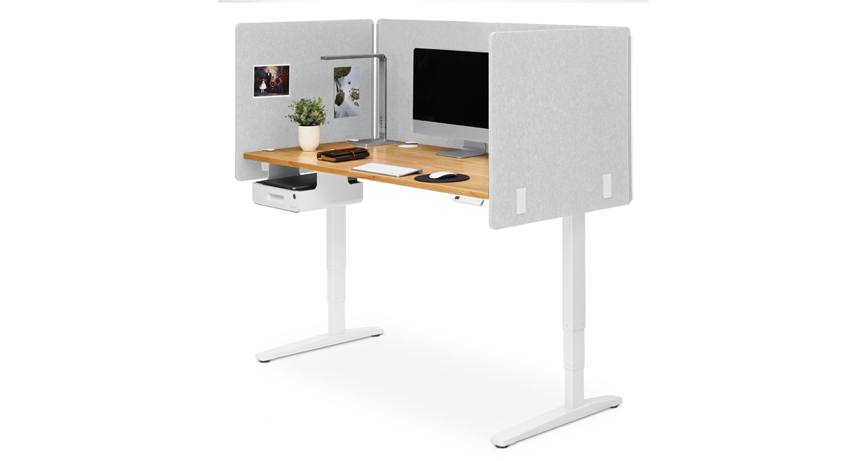 3-Sided Tall Acoustic Privacy Screen hover image