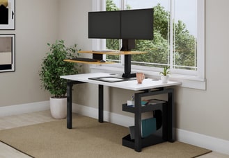E7 Electric Standing Desk Converter hover image