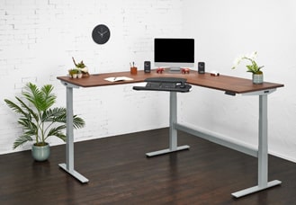 UPLIFT L-Shaped Standing Desk, 3-Leg hover image