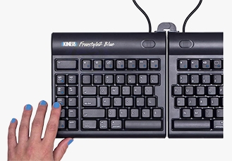 Kinesis Freestyle2 Blue, Multichannel Bluetooth Keyboard for Mac hover image