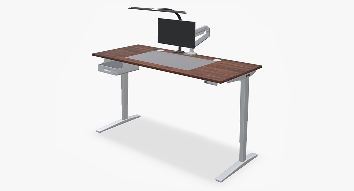 Walnut Laminate in 72" x 30" desktop