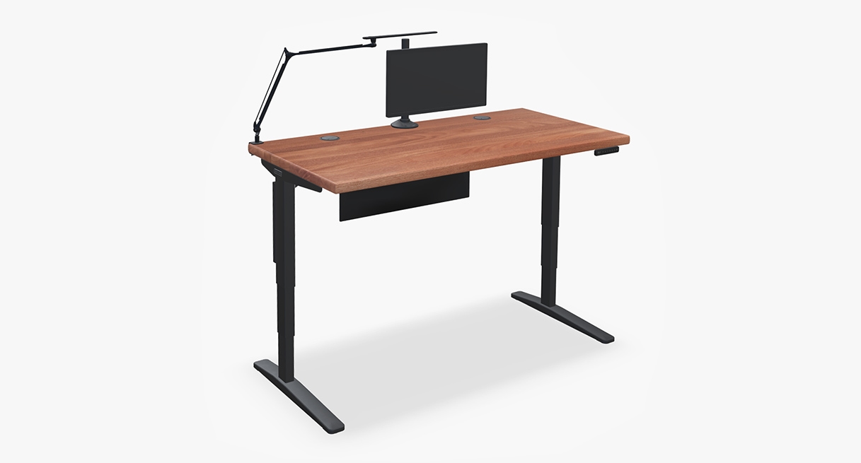 Curve African African Mahogany 60" x 30" desktop