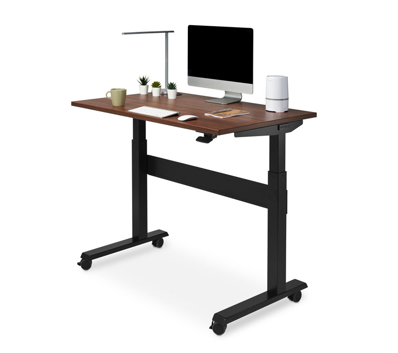 A non-electric UPLIFT Pneumatic Height Adjustable Standing Desk