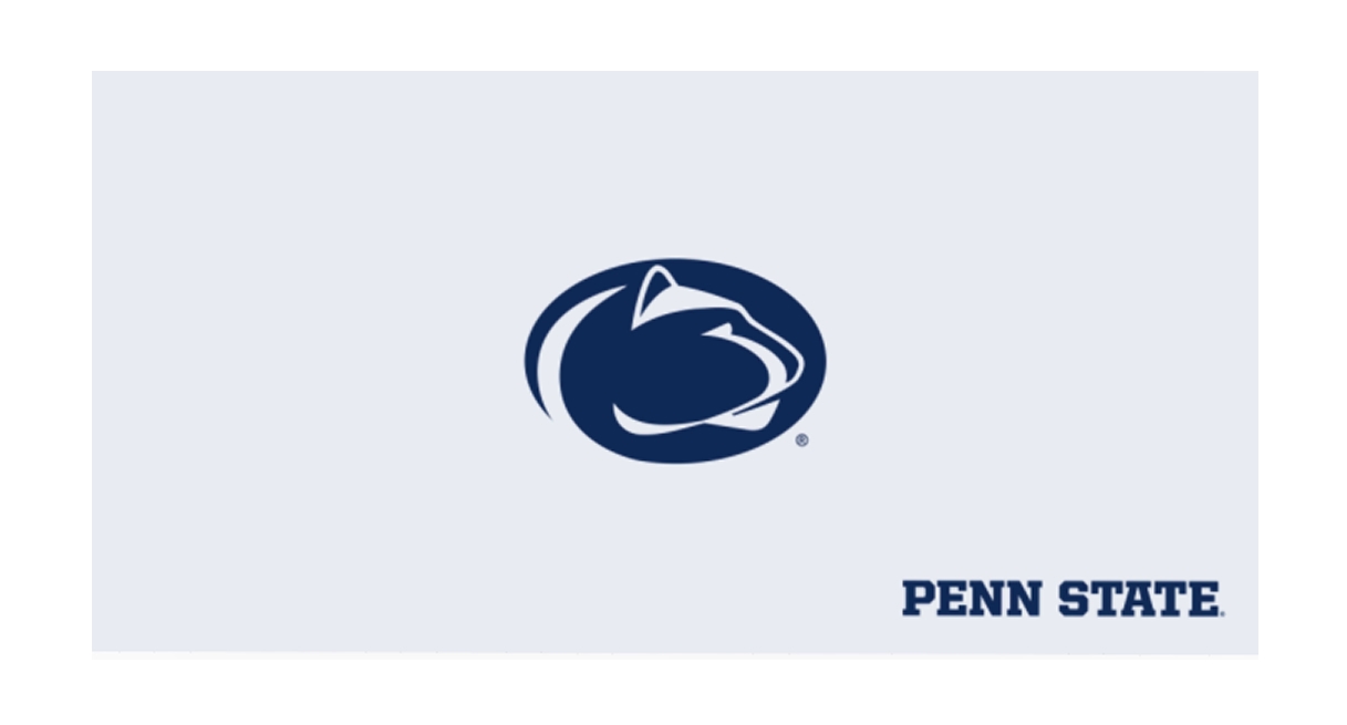 White and navy Penn State University desktop.