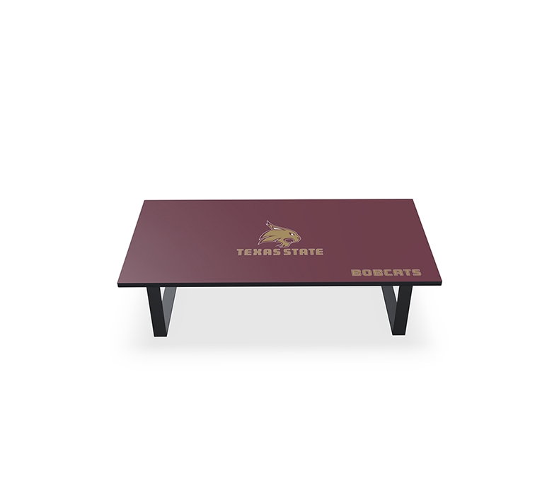 Maroon Texas State University Desktop on Mayes Coffee Table Legs