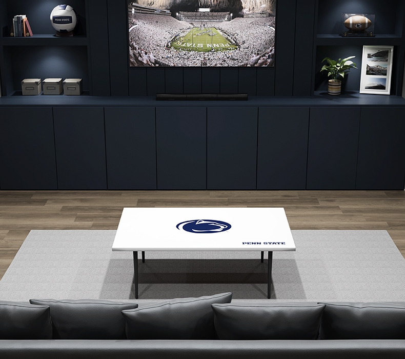 Fan cave featuring Penn State branded furnishings
