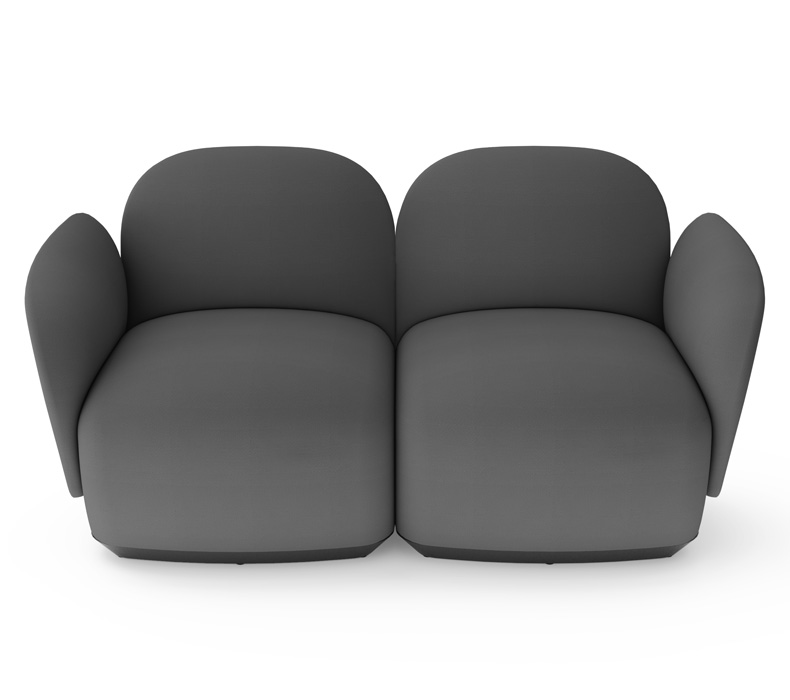 Dillo Duo configuration showing a two seat sofa for scalable office reception furniture.