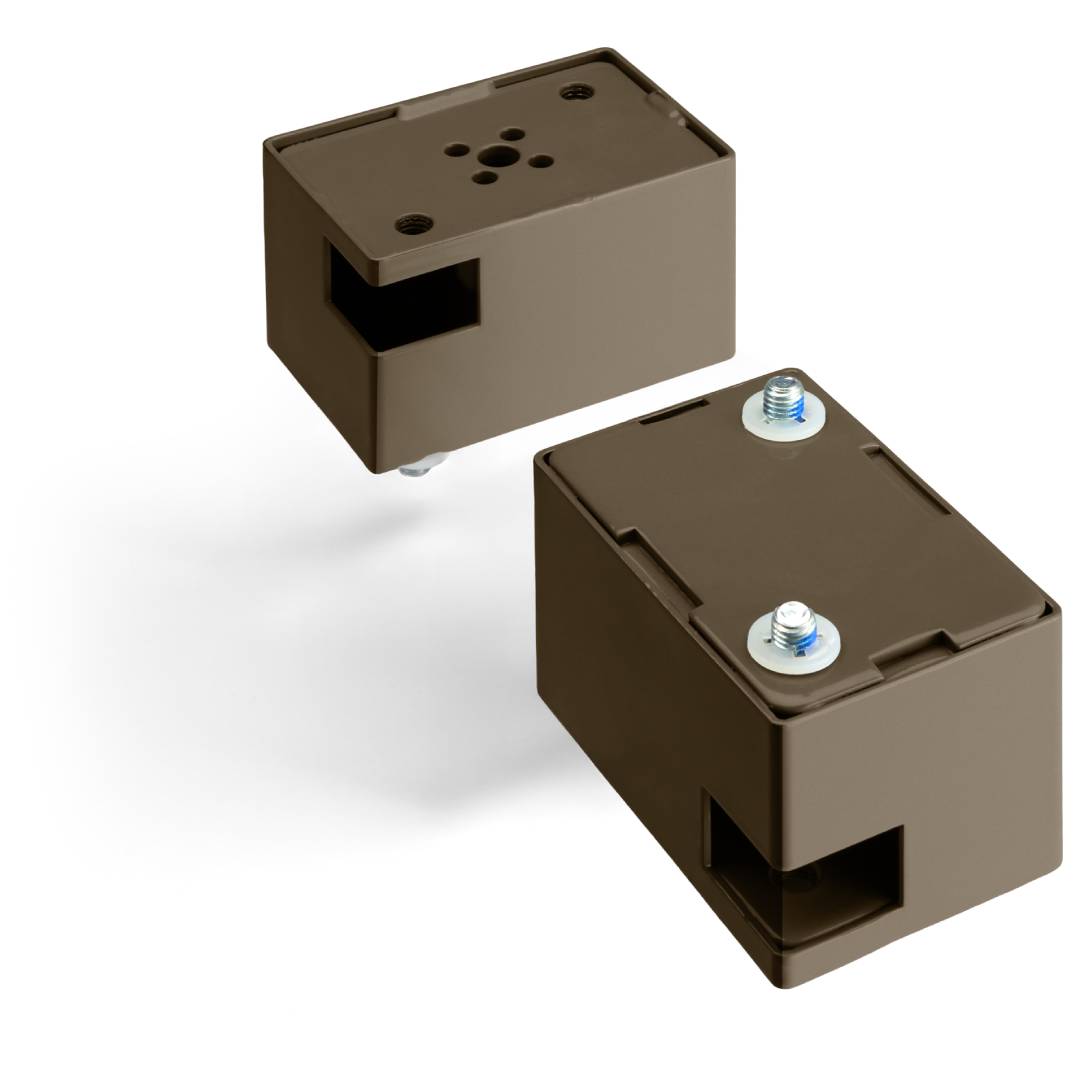 Industrial Style V3 XT Kit shown from top and bottom to highlight the secure, bolted connecting points for a stable desk fit
