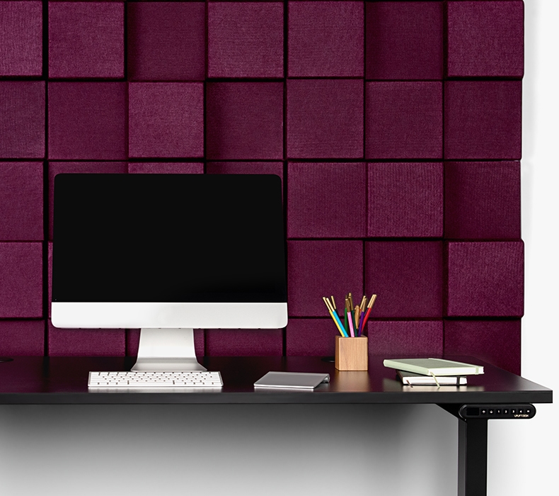 3D Cubes Acoustic Wall Panel by UPLIFT Desk