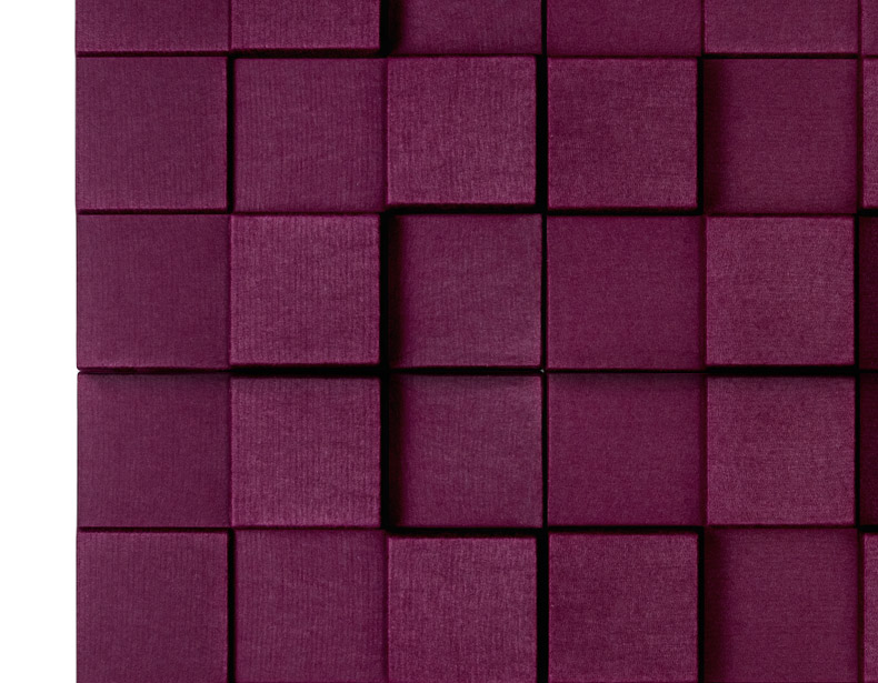 Closeup of 3D Cubes Acoustic Wall Panels