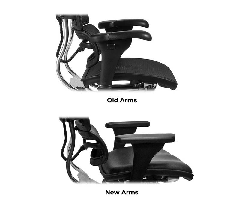 Showing comparison between old arms and new arms style