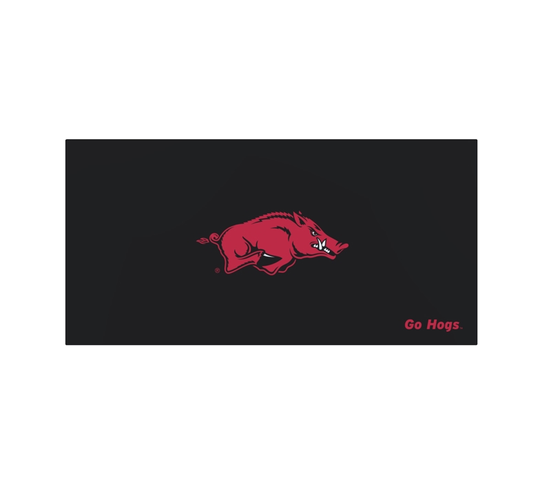 Collegiate desktop featuring University of Arkansas branding with text saying, Go Hogs.