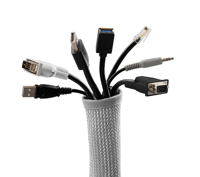 30” Gray Zipped Cable Sleeve by UPLIFT Desk