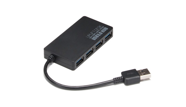 The UPLIFT 4-Port 3.0 USB Hub increases your USB ports four-fold at your desk.