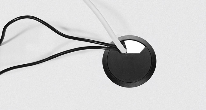 Wires and cables running through a Grommet Cover