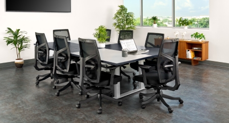 A Seated Height Ping-Pong Conference table with laminate top