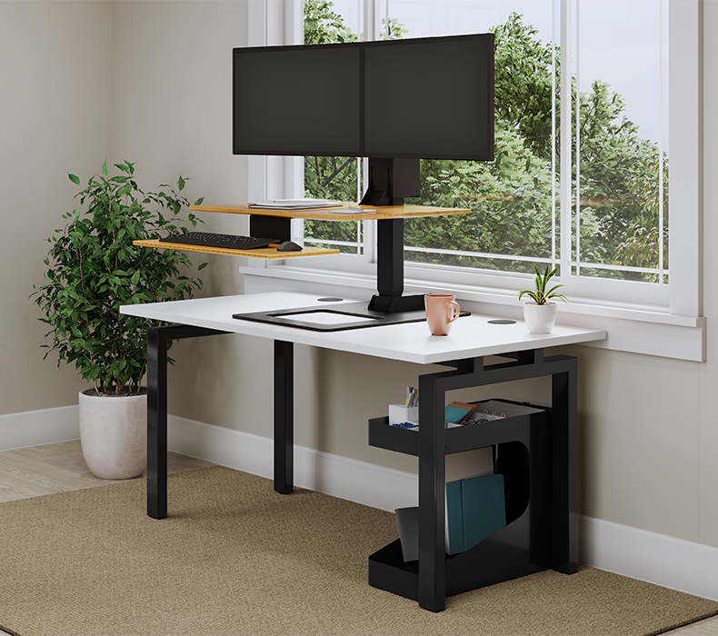 E7 Electric Standing Desk Converter By Uplift Desk