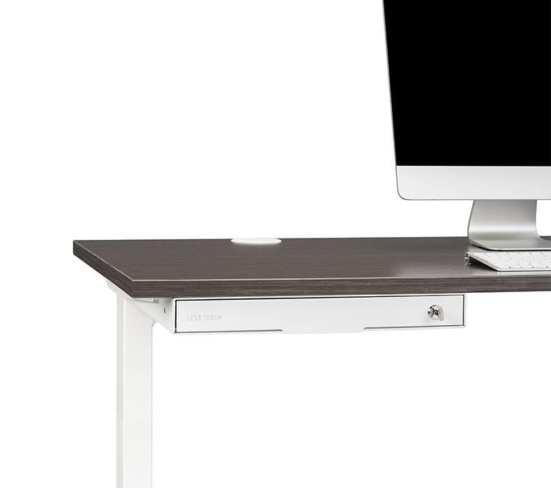 Under Desk Storage Drawer Uplift, Thin White Desk With Drawers