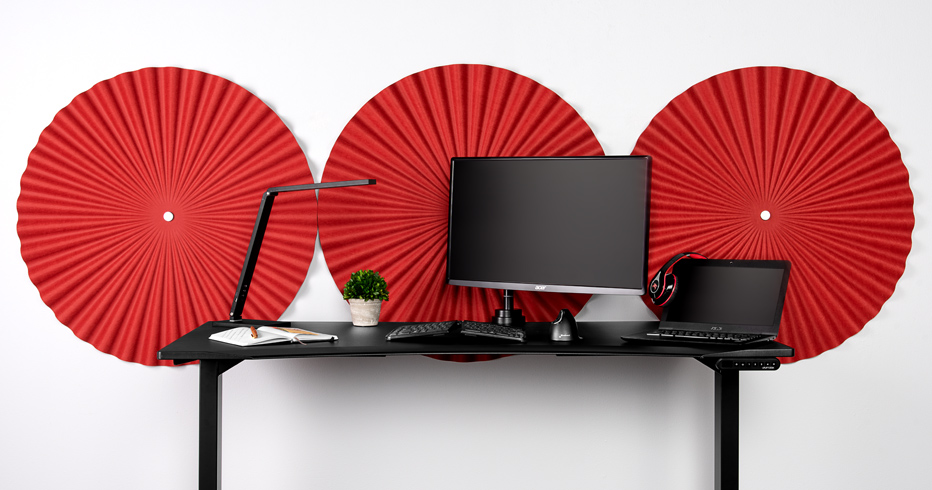 3D Fan Acoustic Wall Panel by UPLIFT Desk